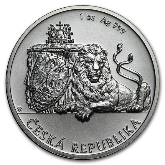 *Platinum PLUS* 2019 1oz Czech Lion Silver Coin 