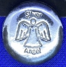 1.9ozt Silver Angel Button Round by Silver Angel Pouring